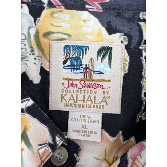 VTG Kahala John Severson Hawaiian Shirt Mens XL Drinks Cocktail Wine Aloha - Picture 8 of 9